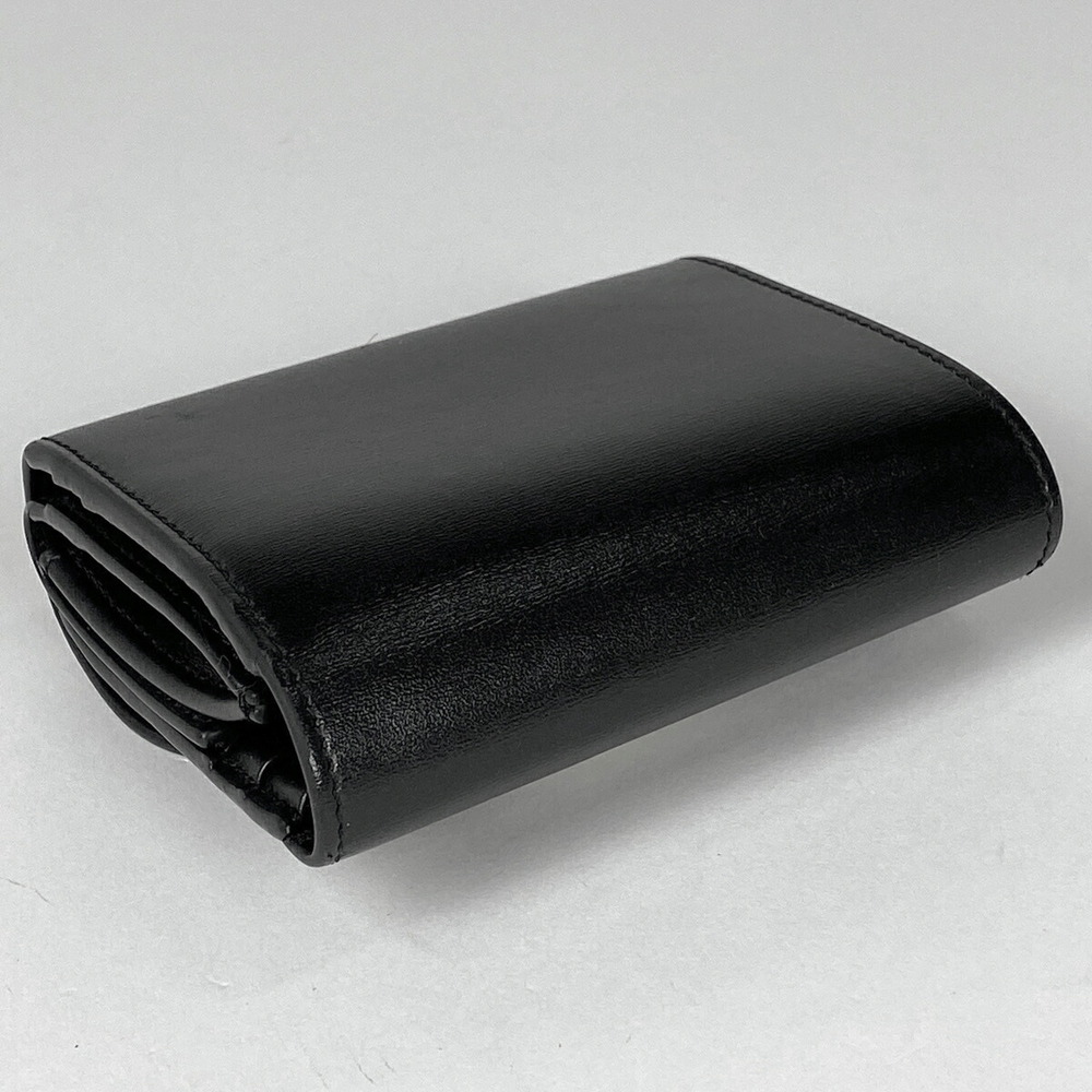 Celine Wallet Flap Leather Triomphe Black